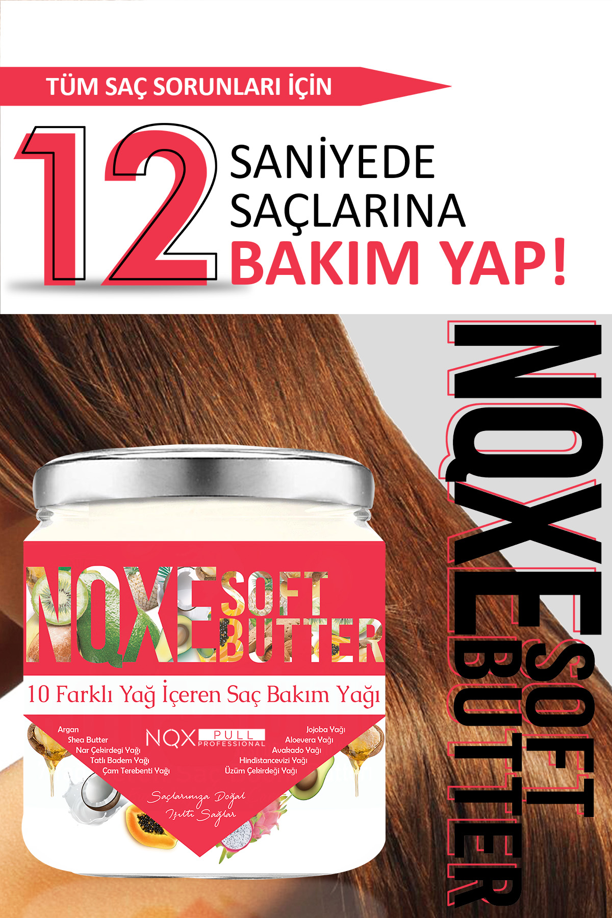  Noxe Soft Butter Saç Bakım Yagı 10 Farkı Bitki Özü 250 Ml